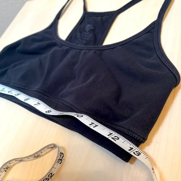 Inner Waves Maha Yoga Bra Top Black Medium organic Cotton made in USA. EUC. - Picture 7 of 8